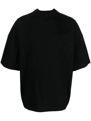 Czarna koszulka bawełniana Jil Sander