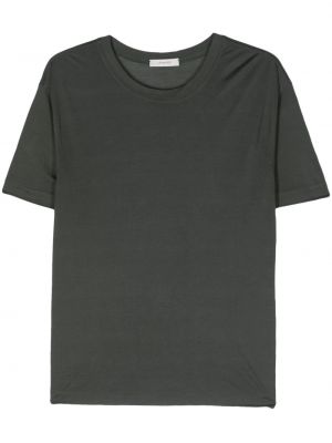 Hedvábné tričko jersey Lemaire zelené