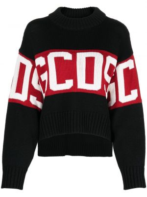 Вълнен пуловер Gcds черно