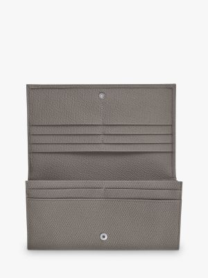 Кожаный кошелек Longchamp серый