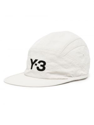 Cappello con visiera con stampa Y-3 bianco