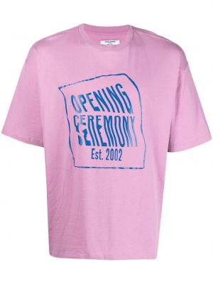 Camiseta con estampado Opening Ceremony rosa