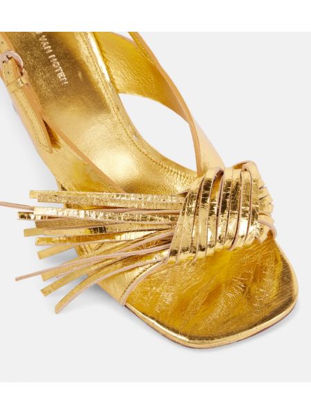 Sandali di pelle Dries Van Noten oro