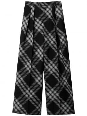 Kockované vlnené nohavice Burberry