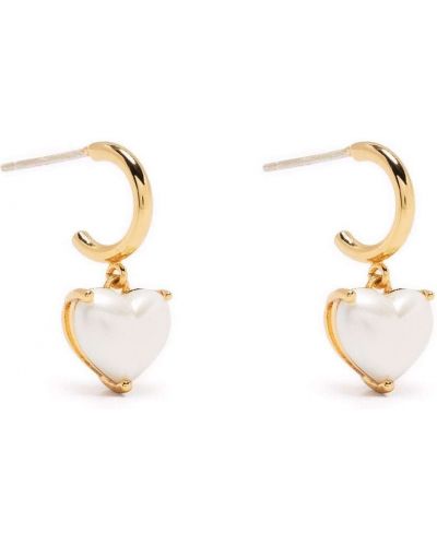 Σκουλαρίκια με μοτίβο καρδιά Kate Spade χρυσό