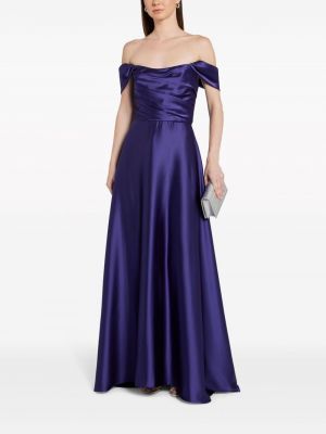 Satynowa sukienka wieczorowa Amsale fioletowa