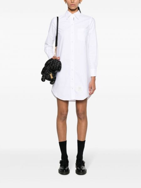 Mini-abito di cotone Thom Browne bianco