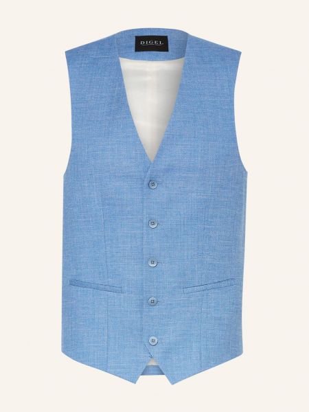 Slim fit obleková vesta Digel modrá