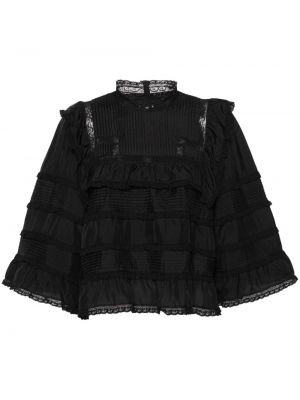 Блуза с дантела Isabel Marant черно