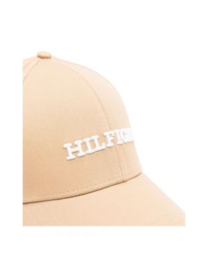 Gorra de algodón Tommy Hilfiger marrón