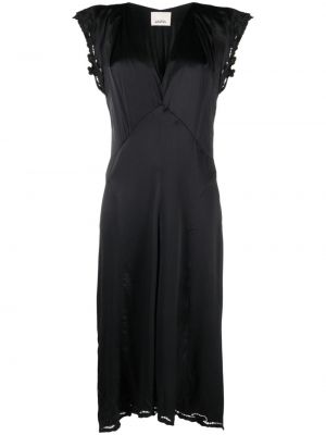 Saténové večerné šaty Isabel Marant čierna