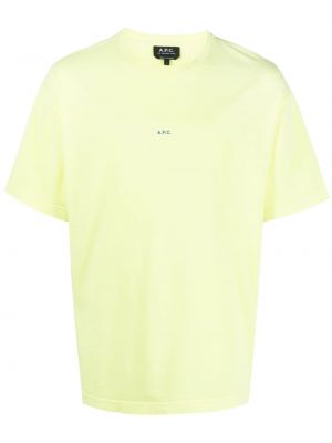 Βαμβακερή μπλούζα A.p.c. κίτρινο