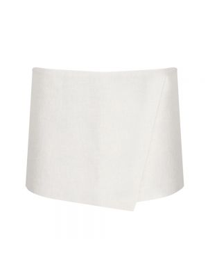 Satynowa mini spódniczka Andamane biała