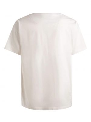 Koszulka bawełniana z nadrukiem Bally biała