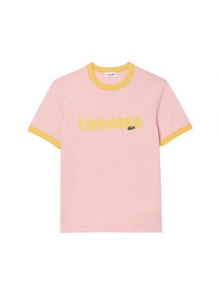 Koszulka casual Lacoste różowa