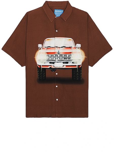 Camisa con botones Market marrón