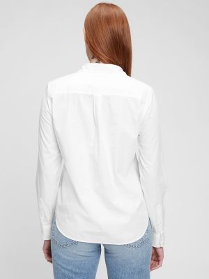 Рубашка с длинным рукавом Gap белая
