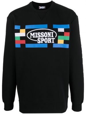 Sweatshirt mit stickerei aus baumwoll Missoni schwarz