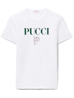 Памучна тениска с принт Pucci