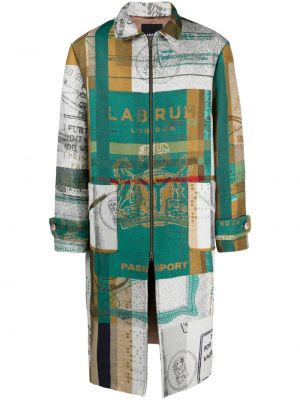 Cappotto con stampa Labrum London verde