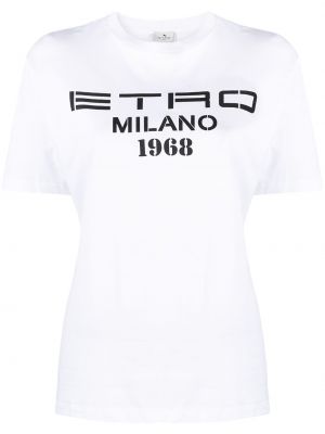 Camiseta con estampado Etro blanco