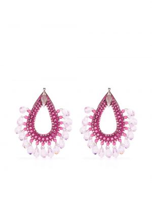 Ohrring mit kristallen Rene Caovilla pink