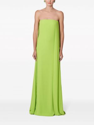 Abendkleid mit plisseefalten Carolina Herrera grün