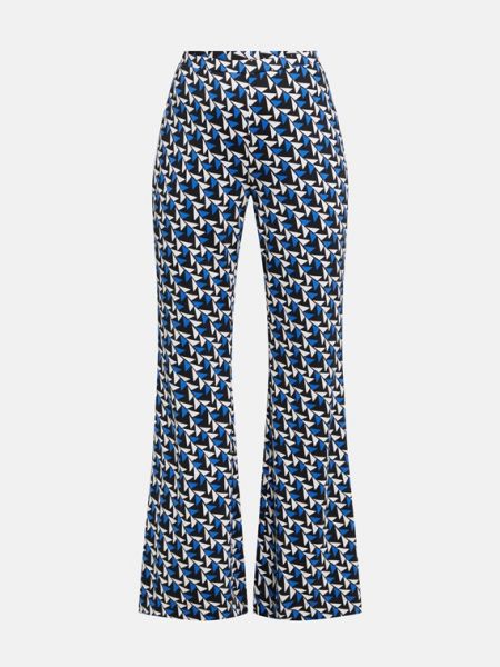 Шелковые брюки Diane von Furstenberg синий