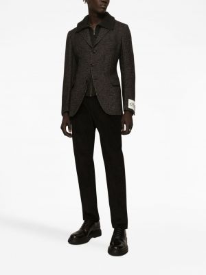 Manšestrové kalhoty Dolce & Gabbana černé
