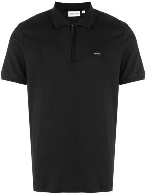 T-shirt mit reißverschluss Calvin Klein schwarz
