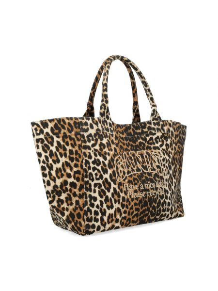 Bolso shopper leopardo Ganni