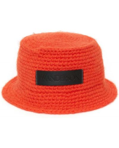 Keps i stickad Jw Anderson orange