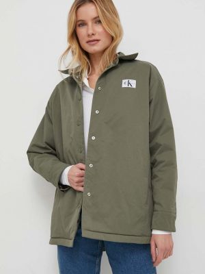Traper jakna oversized Calvin Klein Jeans zelena