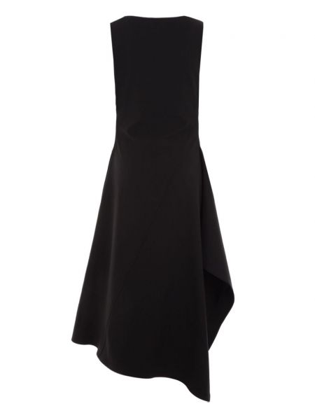 Sukienka midi asymetryczna Bottega Veneta czarna