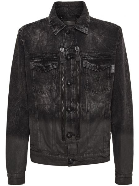 Veste longue en cristal Philipp Plein noir