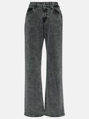 Jean droit taille basse 7 For All Mankind gris