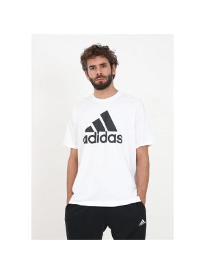 Camisa con estampado Adidas blanco
