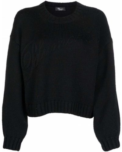 Jersey con bordado de tela jersey Blumarine negro