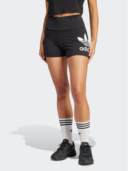 Pantaloni sport cu talie înaltă slim fit Adidas Originals negru