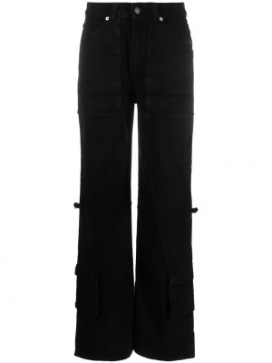 Bavlněné džíny relaxed fit Haikure černé