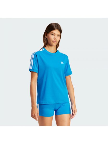 Koszulka w paski Adidas niebieska