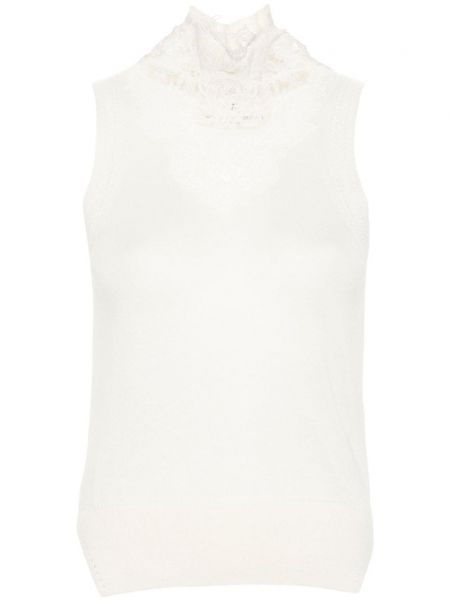 Blomstret tanktop med applikation Ermanno Scervino