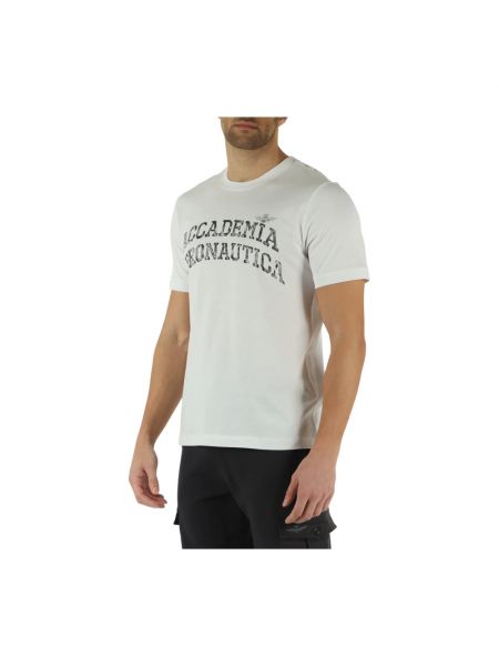 Camiseta de algodón Aeronautica Militare blanco