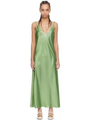 Зеленое многослойное платье-миди Boss