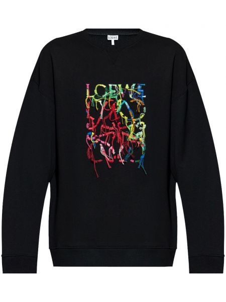 Broderet sweatshirt Loewe sort