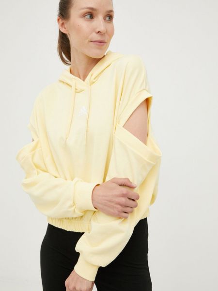 Bluza z kapturem Adidas żółta