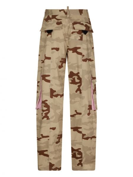 Pantalon cargo à imprimé avec poches à imprimé camouflage Dsquared2