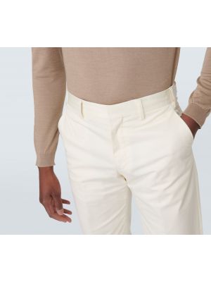 Pantalones chinos de algodón Lardini blanco