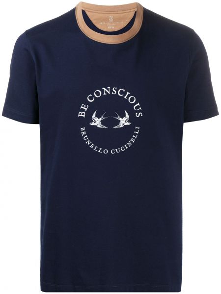 Camiseta manga corta Brunello Cucinelli azul