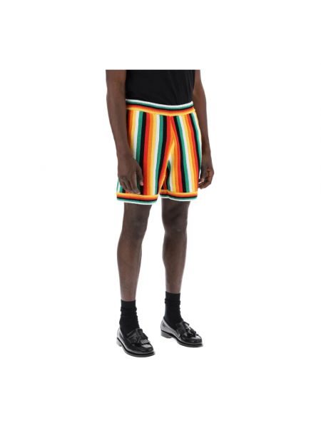 Gestreifte nylon shorts aus baumwoll Casablanca